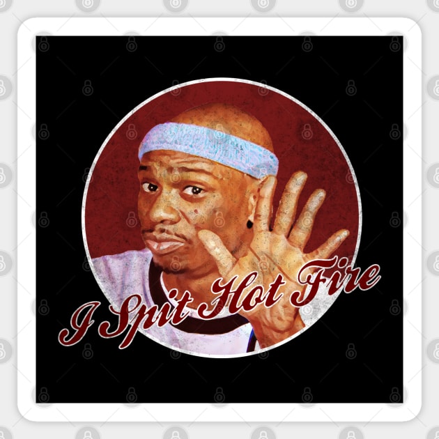 I Spit Hot Fire - Chappelle Sticker by karutees